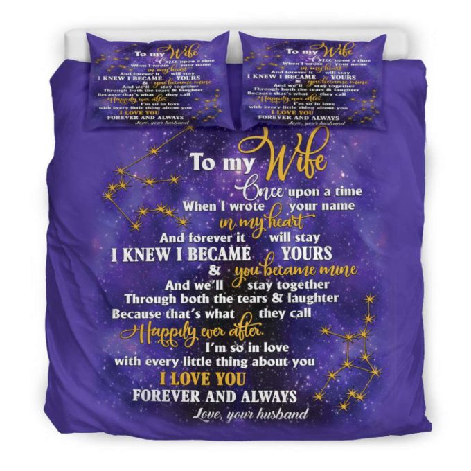 To My Wife Galaxy Duvet Cover Bedding Set Gift For Fans 5