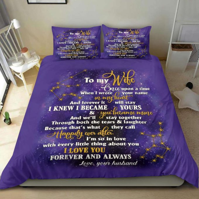 To My Wife Galaxy Duvet Cover Bedding Set Gift For Fans 6