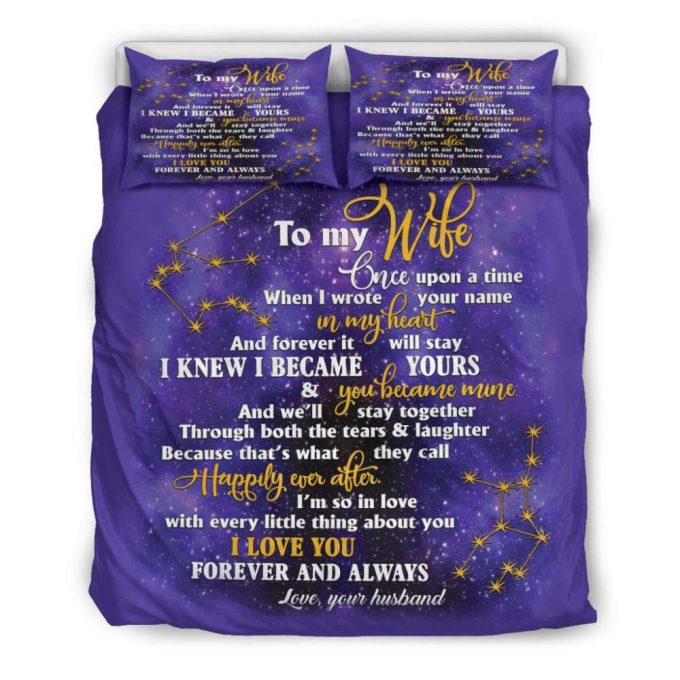 To My Wife Galaxy Duvet Cover Bedding Set Gift For Fans 8