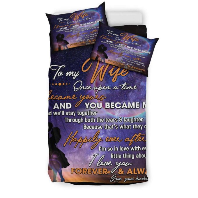 To My Wife Once Upon A Time Sky Duvet Cover Bedding Set Gift For Fans 4