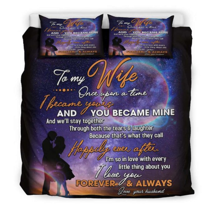 To My Wife Once Upon A Time Sky Duvet Cover Bedding Set Gift For Fans 5