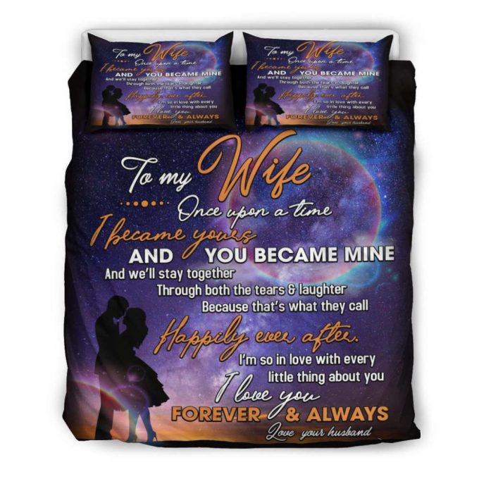 To My Wife Once Upon A Time Sky Duvet Cover Bedding Set Gift For Fans 6