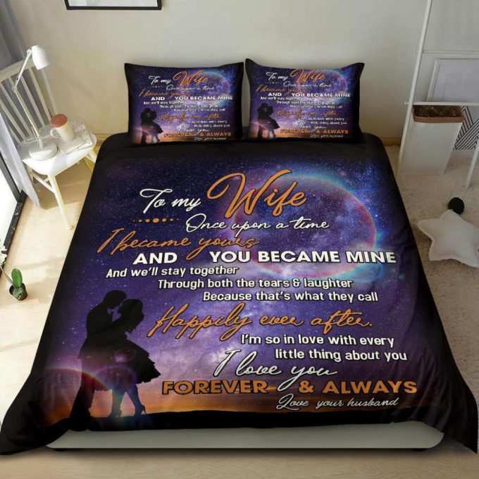 To My Wife Once Upon A Time Sky Duvet Cover Bedding Set Gift For Fans 7