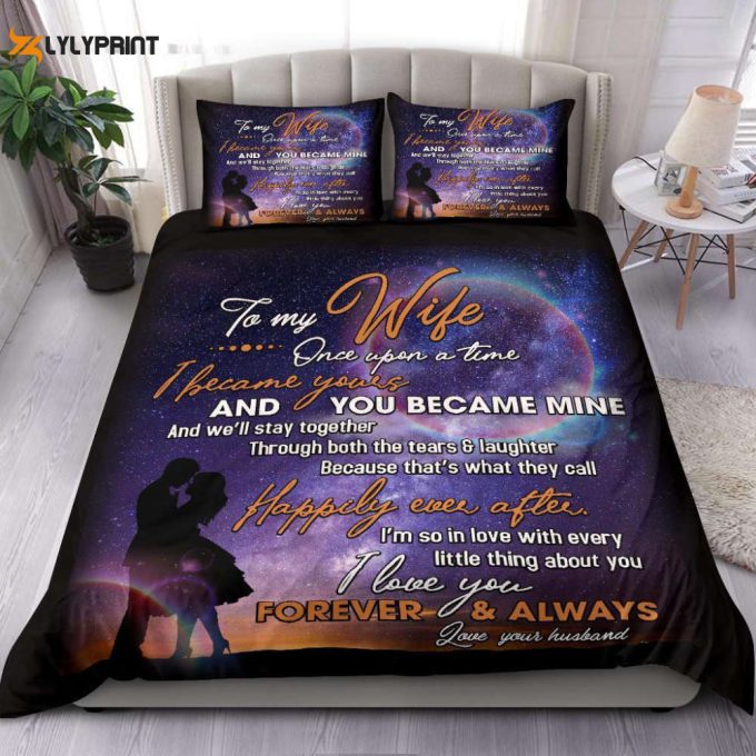 To My Wife Once Upon A Time Sky Duvet Cover Bedding Set Gift For Fans 1