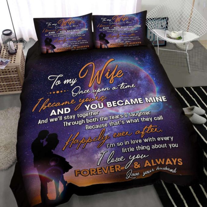 To My Wife Once Upon A Time Sky Duvet Cover Bedding Set Gift For Fans 8