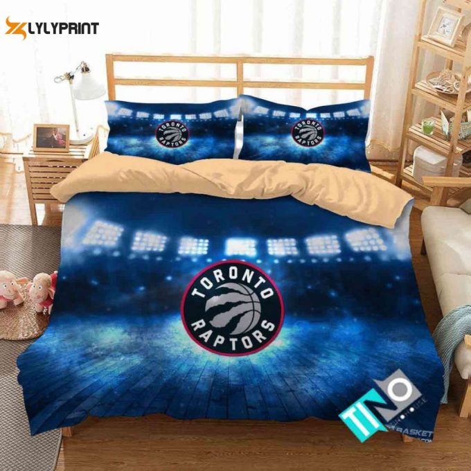 Toronto Raptors Duvet Cover Bedding Set Gift For Fans 1