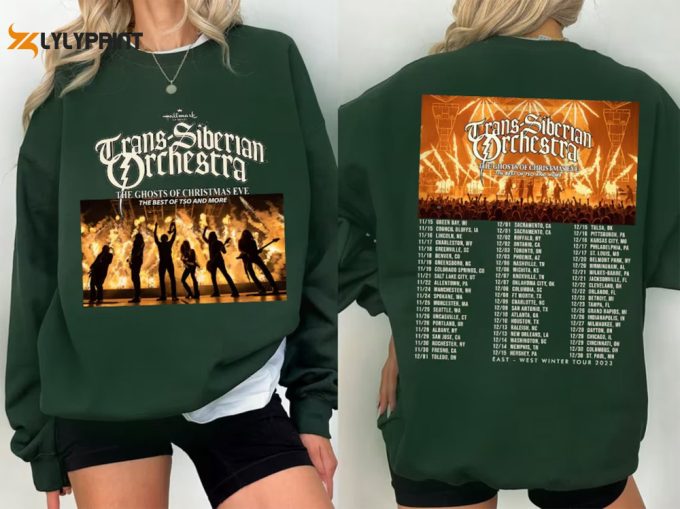 2023 Trans-Siberian Orchestra Tour Merch: Ghost Of Christmas Eve T-Shirt Sweatshirt – Perfect Gift For Fans! 1