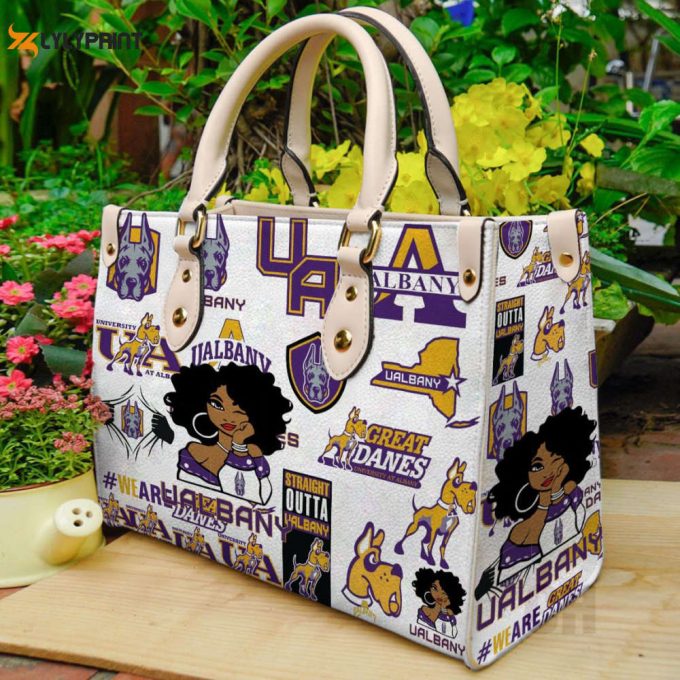 University At Albany Great Danes 1 Leather Handbag Gift For Women 1