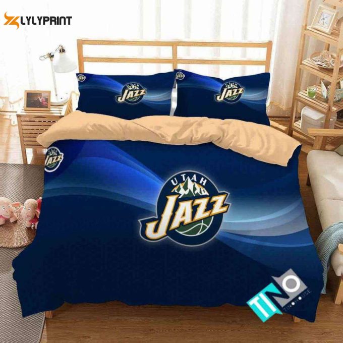 Utah Jazz Duvet Cover Bedding Set Gift For Fans 1