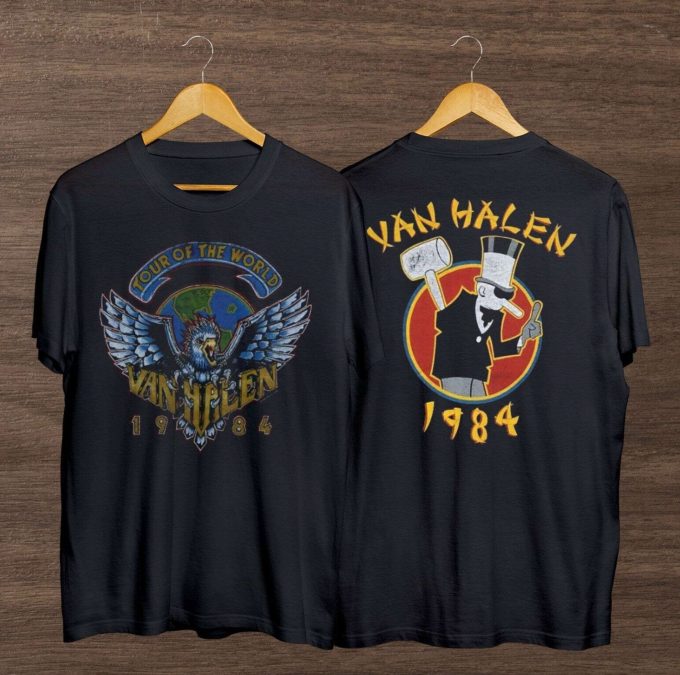 Vintage Van Halen 1984 World Tour T-Shirt: Retro 90S Shirt For Fans 1