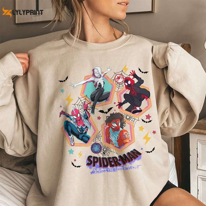 Vintage Spider Man Sweatshirt, Spider Punk Sweatshirt, Spider Man Across The Spider-Verse Shirt, Marvel Shirt, Marvel Fan Gift Shirt 1