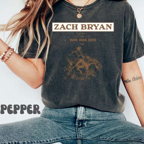 Vintage Zach Bryan Burn Burn Burn Tour Shirt, Zach Bryan Comfort Colors Shirt, Zach Bryan Merch, The Burn Burn Burn 2023 Tour Shirt