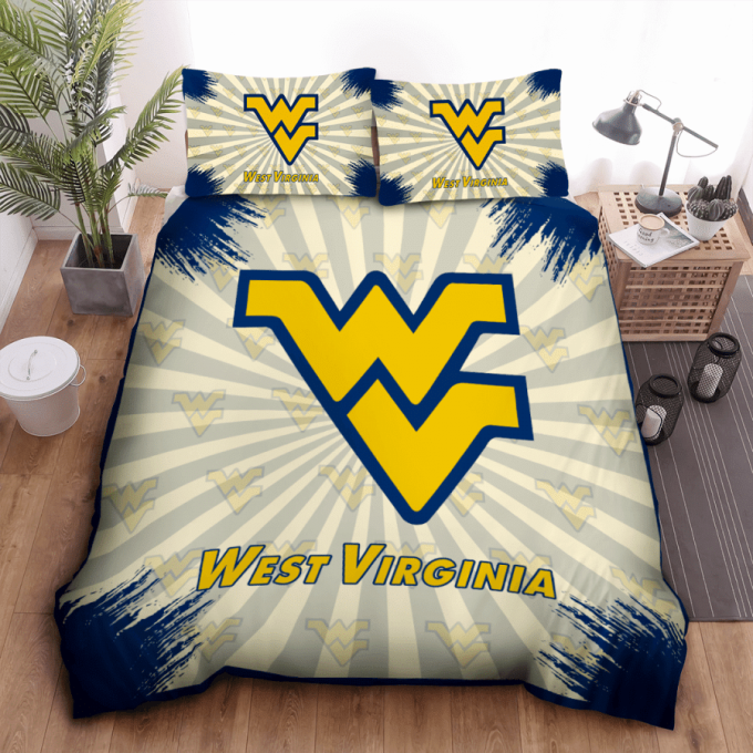 West Virginia Mountaineers Duvet Cover Bedding Set Gift For Fans 3