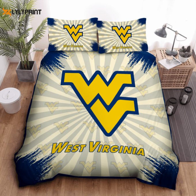 West Virginia Mountaineers Duvet Cover Bedding Set Gift For Fans 1