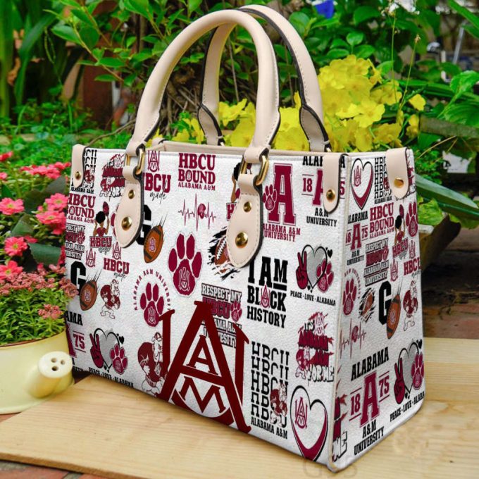 Alabama A&Amp;M Bulldogs 1 Leather Handbag Gift For Women 3