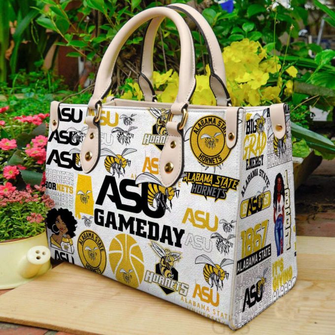 Alabama State Hornets Leather Handbag Gift For Women 2