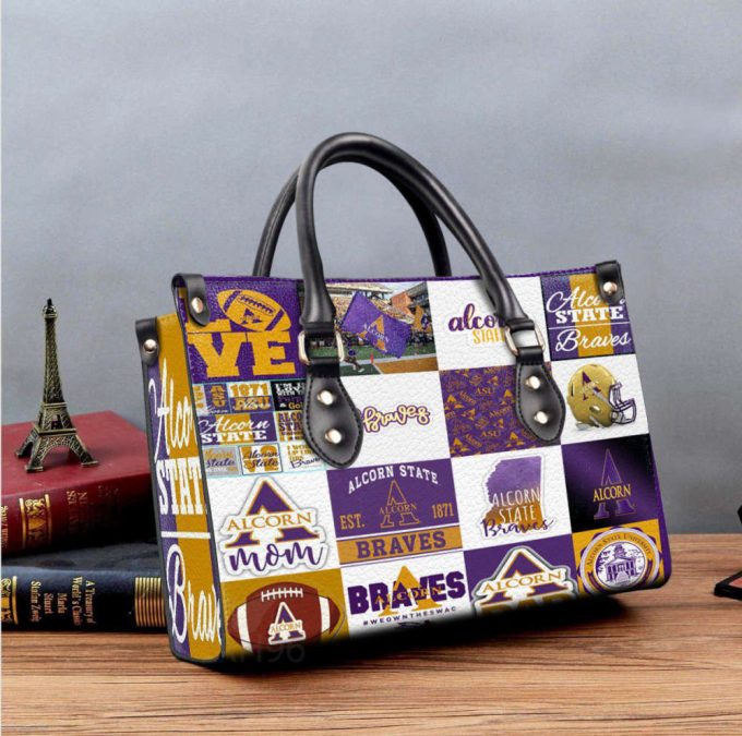 Alcorn State Braves 2 Leather Handbag Gift For Women 2