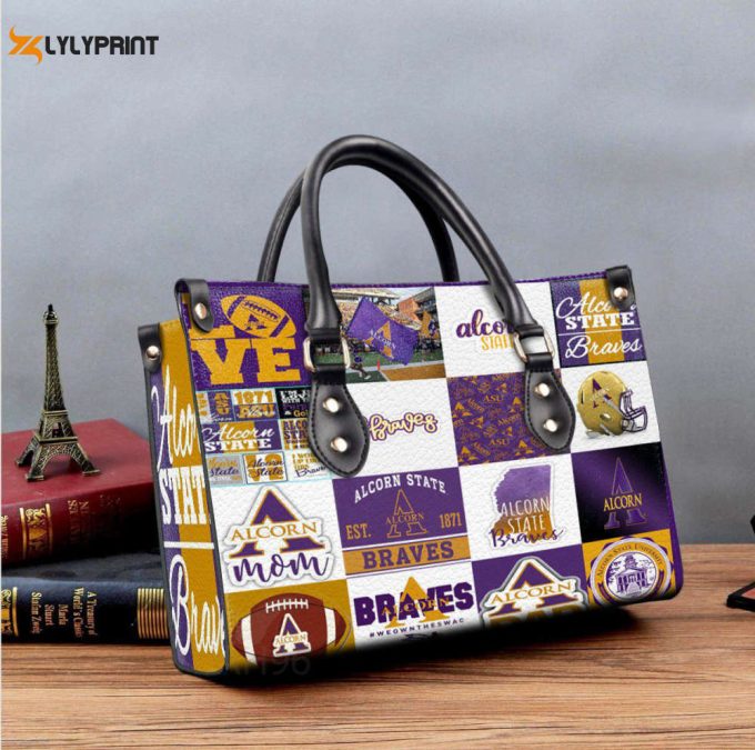 Alcorn State Braves 2 Leather Handbag Gift For Women 1