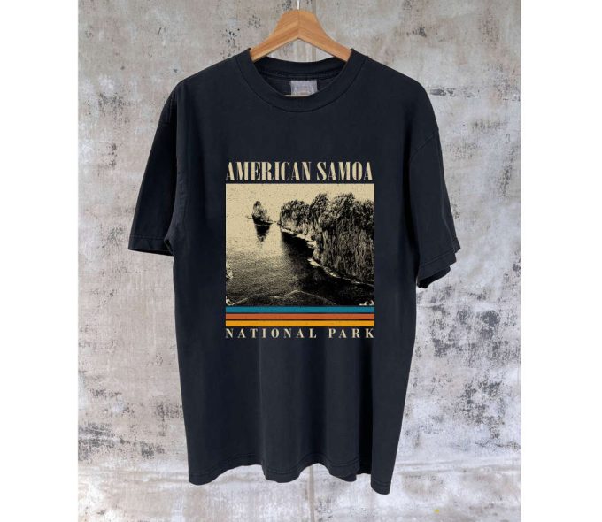 Vintage American Samoa National Park Shirt: Retro Sweatshirt Hoodie &Amp; T-Shirt - Perfect Dad Gift! 2