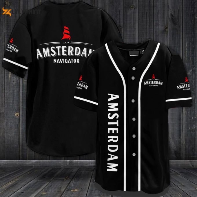 Amsterdam Beer All Over Print Unisex Baseball Jersey 1