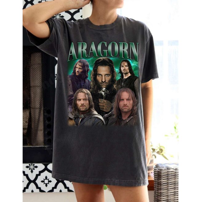 Aragorn T-Shirt: Embrace The Heroic Style With This Casual College Tee - Perfect For Aragorn Fans! 2