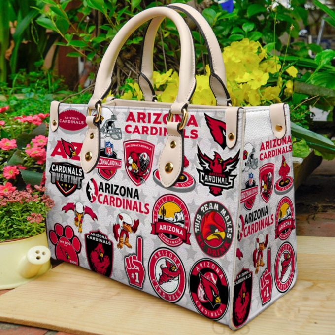 Stylish Arizona Cardinals Leather Hand Bag Gift For Women'S Day - Perfect Women S Day Gift G95 2