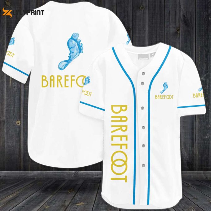 Barefoot Wine All Over Print Unisex Baseball Jersey 1