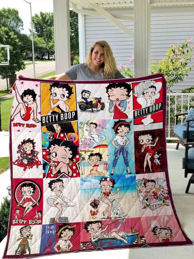 Betty Boop Blanket Quilt Ch, Gift For Fan Home Decor, Gift For Fan Home Decor 2