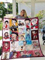 Betty Boop Blanket Quilt CH, Gift for Fan Home Decor, Gift for Fan Home Decor