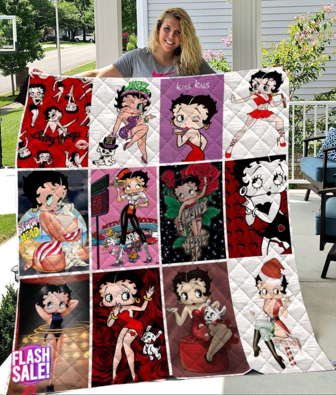 Betty Boop Blanket Quilt G95, Gift For Fan Home Decor, Gift For Fan Home Decor 2