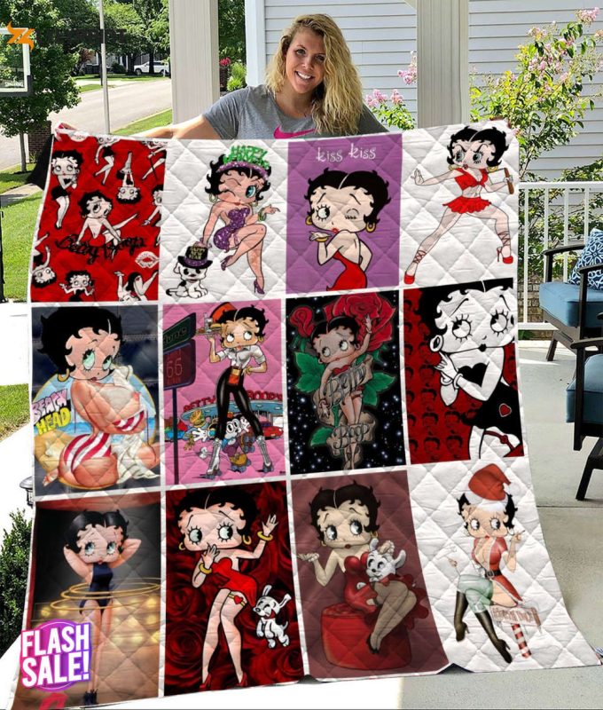 Betty Boop Blanket Quilt G95, Gift For Fan Home Decor, Gift For Fan Home Decor 1