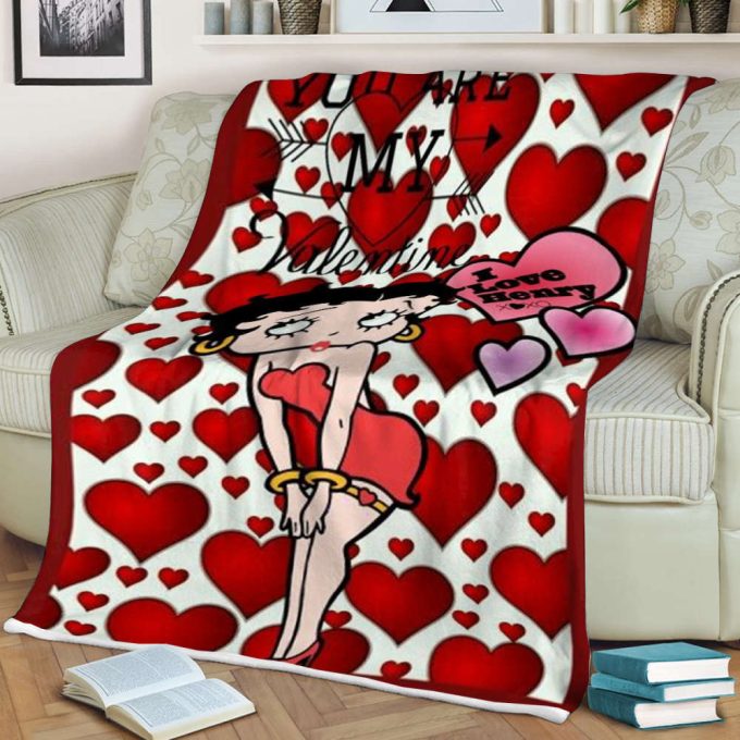 Betty Boop Lover Sherpa Fleece Quilt Blanket Bl1673, Gift For Fan Home Decor, Gift For Fan Home Decor 2