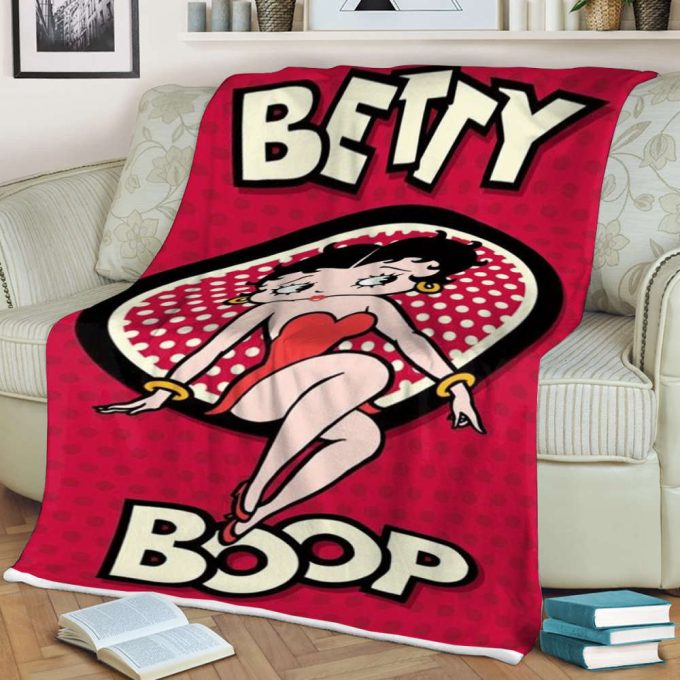 Betty Boop Lover Sherpa Fleece Quilt Blanket Bl1682, Gift For Fan Home Decor, Gift For Fan Home Decor 2