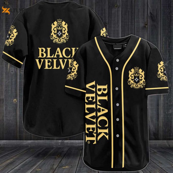 Black Velvet Whiskey Baseball Jersey 1