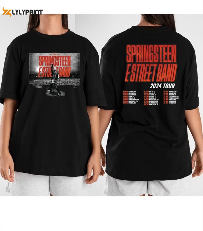 Bruce Springsshirtn And E Street Band Uk And Europe Tour 2024 T-Shirt, Springsshirtn And E Street Fan, E Street Band Concertt-Shirt 1