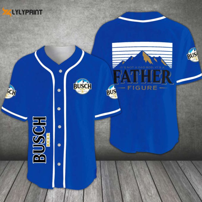 Busch Beer Father Figure All Over Print Unisex Baseball Jersey 1