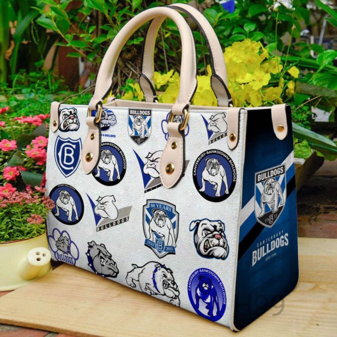 Canterbury Bankstown Bulldogs Leather Handbag Gift For Women 2