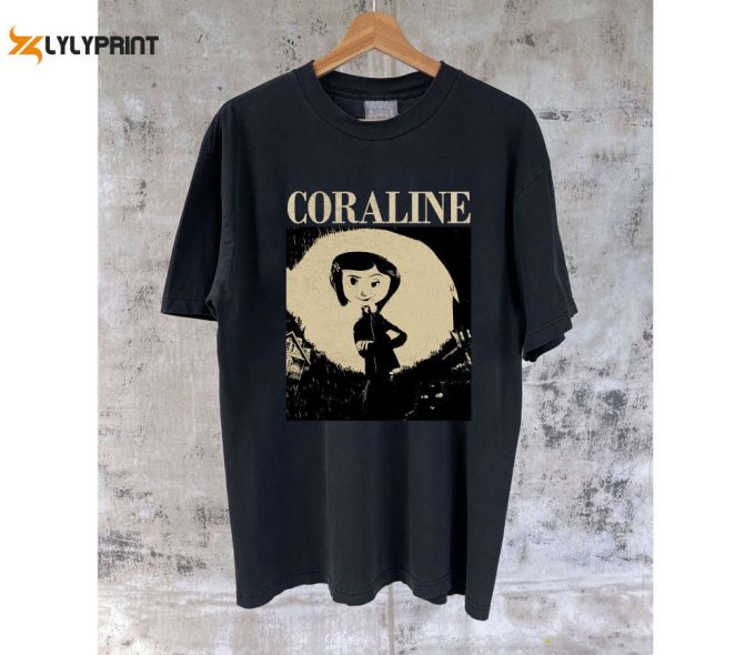 Coraline Movie T-Shirt &Amp;Amp; Hoodie: Retro Unisex Tee &Amp;Amp; Trendy Sweatshirt 1