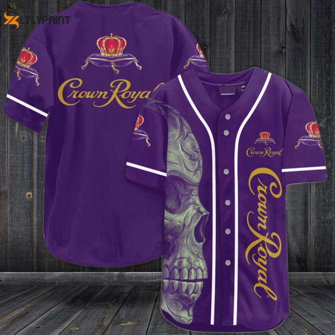 Crown Royal Skull Baseball Jersey 1