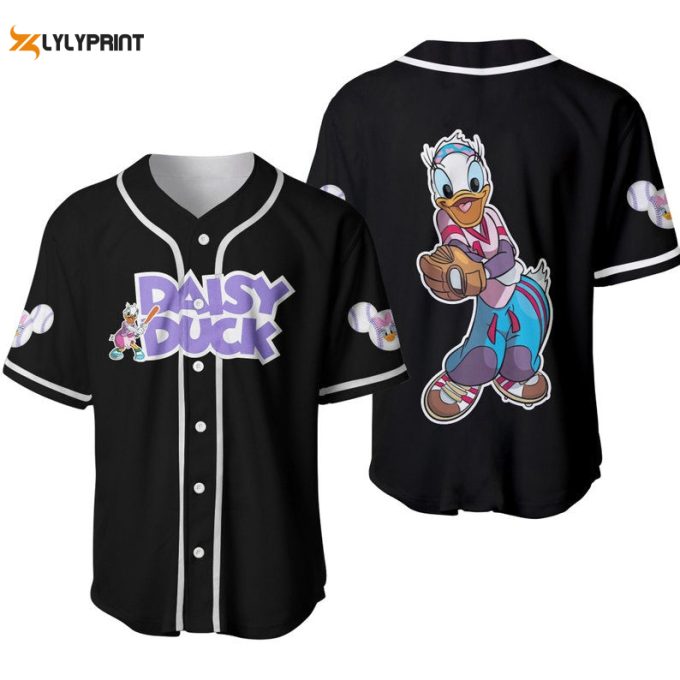 Daisy Duck Disney Cartoon Graphics All Over Print Unisex Baseball Jersey 1