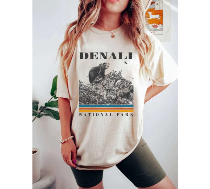 Denali Travel T-Shirt: Vintage Alaska Sweatshirt &Amp; Hoodie For Dad City Map Art &Amp; Map Gift 2