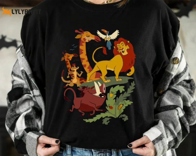 Disney The Lion King Simba Timon Pumbaa And Friends Retro Shirt, Magic Kingdom Wdw Unisex T-Shirt Family Birthday Gift Adult Kid Toddler Tee 1