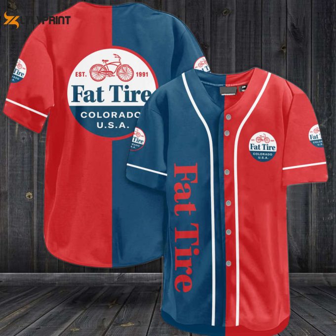 Fat Tire Beer Colorado U.s.a Baseball Jersey 1