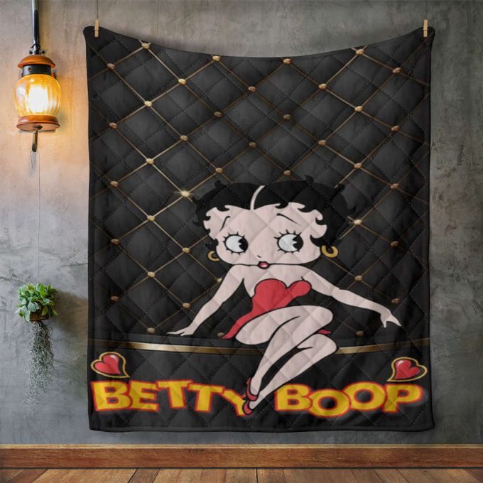 Funny Betty Boop Sherpa Fleece Quilt Blanket Bl1191, Gift For Fan Home Decor, Gift For Fan Home Decor 2