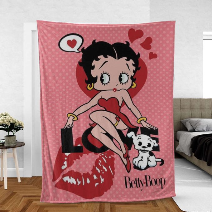 Funny Betty Boop Sherpa Fleece Quilt Blanket Bl1334, Gift For Fan Home Decor, Gift For Fan Home Decor 2