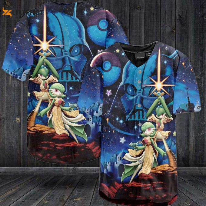 Gardevoir All Over Print 3D Baseball Jersey - Gift For Men Women 1