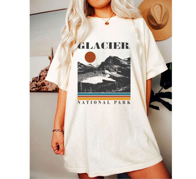 Glacier Montana Travel T-Shirt: Unique Gifts For Dad City Map Sweatshirt &Amp; Hoodie 2