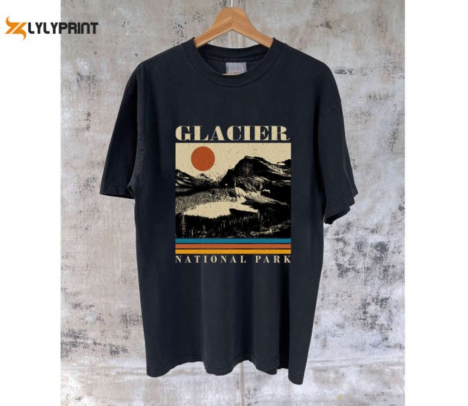 Glacier Montana Travel T-Shirt: Unique Gifts For Dad City Map Sweatshirt &Amp;Amp; Hoodie 1