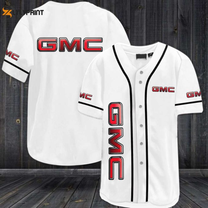 Gmc Baseball Jersey - Gift For Men Women White 1