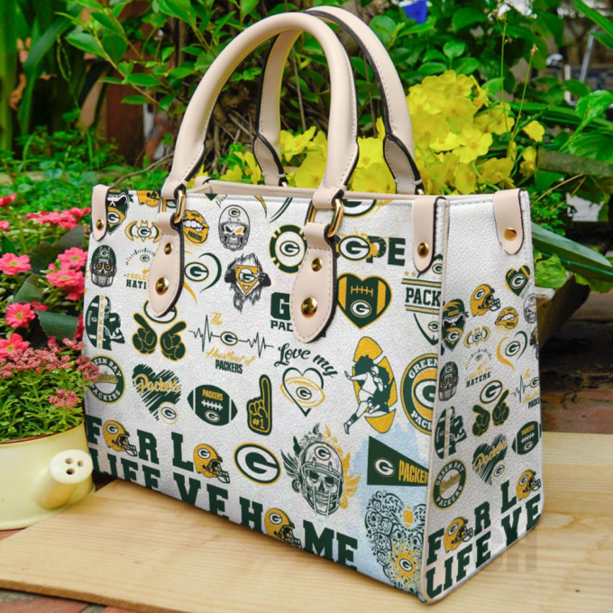 Stylish Green Bay Packers Leather Hand Bag Gift For Women'S Day - Perfect Women S Day Gift 2